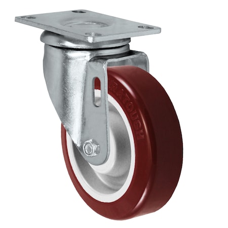 4x1.25 Light Duty Thermo Rubber Wheel, Stainless Swivel Caster 30